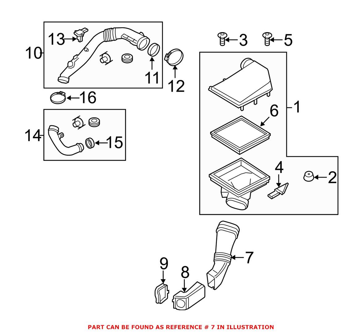 BMW Engine Air Intake Hose 13718513454